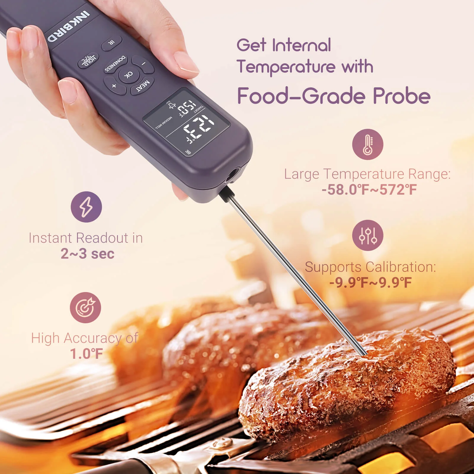 3-in-1 Instant Read Thermometer IHT-1M - Image 5