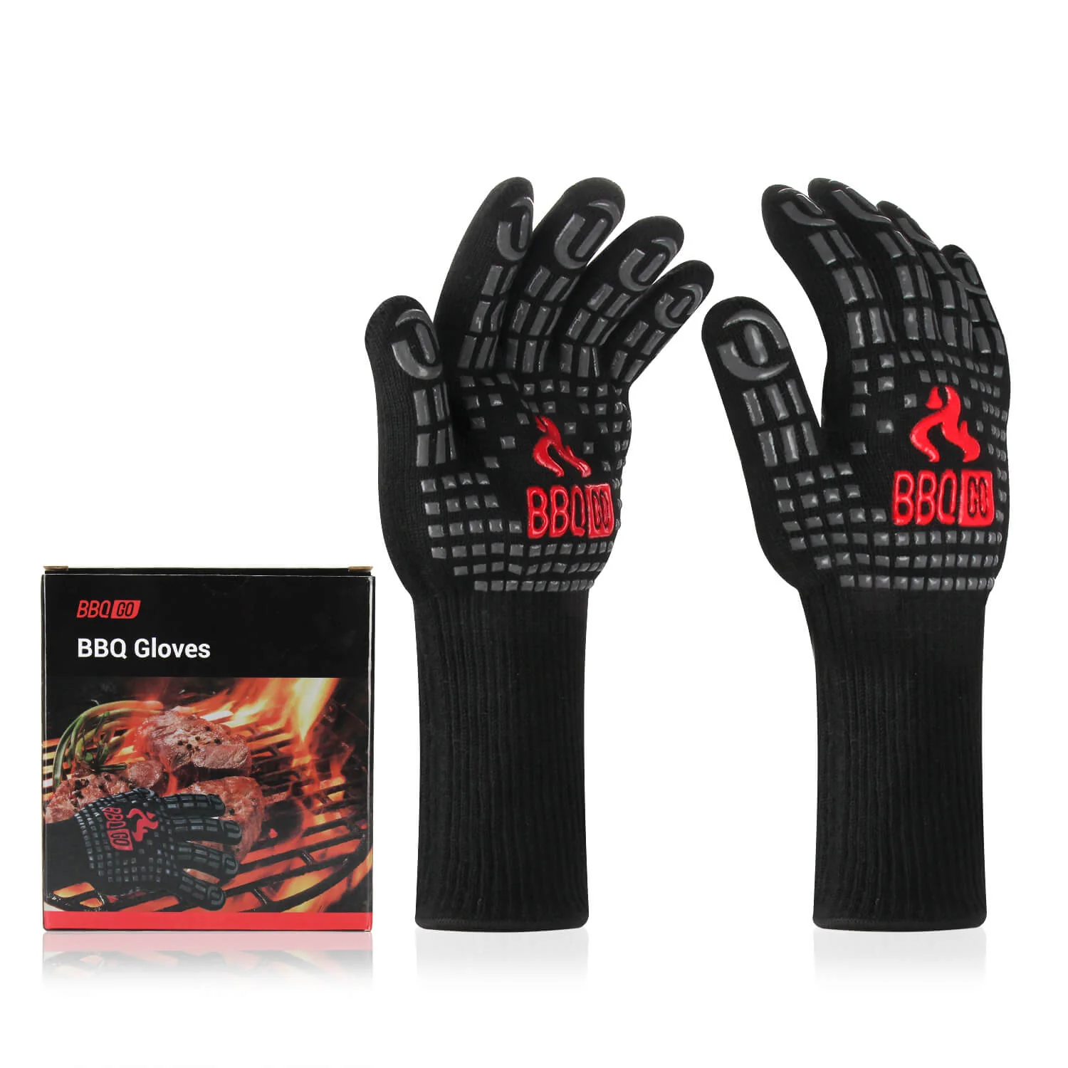 14" Heat Resistant Grilling Gloves - Image 7