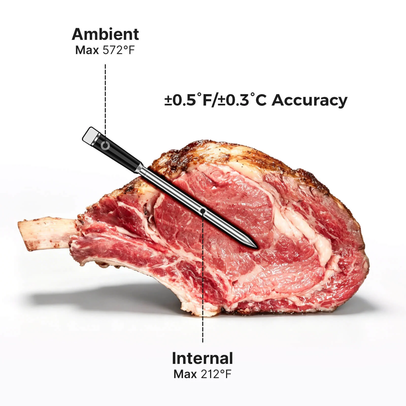 NIST-Certified WiFi & Bluetooth Meat Thermometer INT-31-BW - Image 4