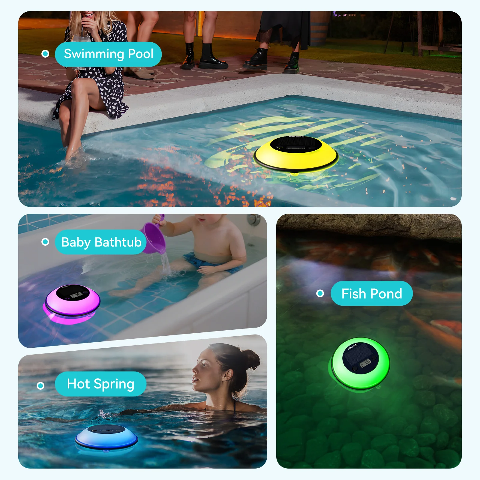 Solar Pool Thermometer IBS-P05R with Ambient Light - Image 11