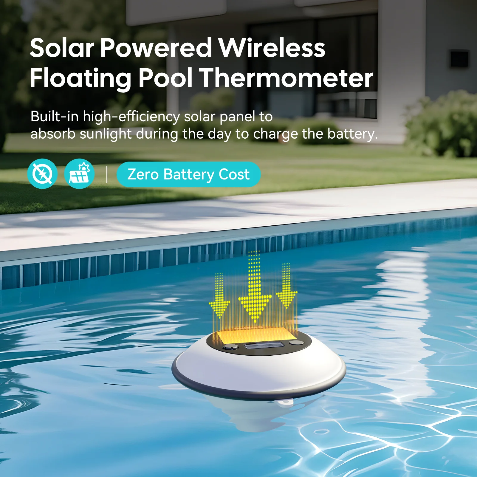 Solar Pool Thermometer IBS-P05R with Ambient Light - Image 3