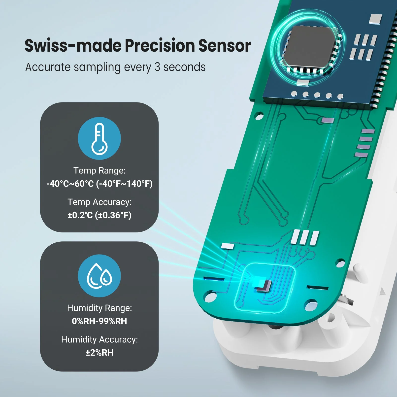 Three Bluetooth Hygrometer Thermometer Set ITH-11-B with WiFi Gateway IBS-M2S-B - Image 5