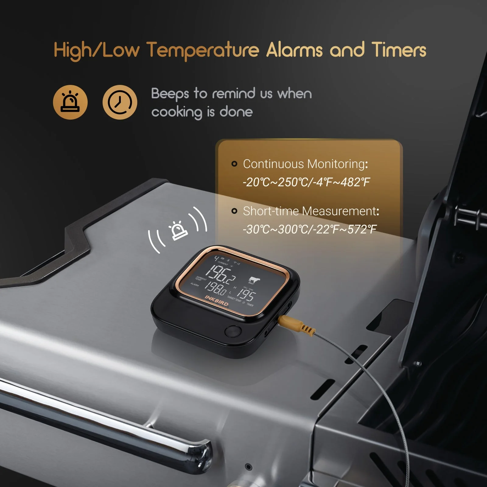 WiFi & Bluetooth BBQ Thermometer IBT-26S - Image 5