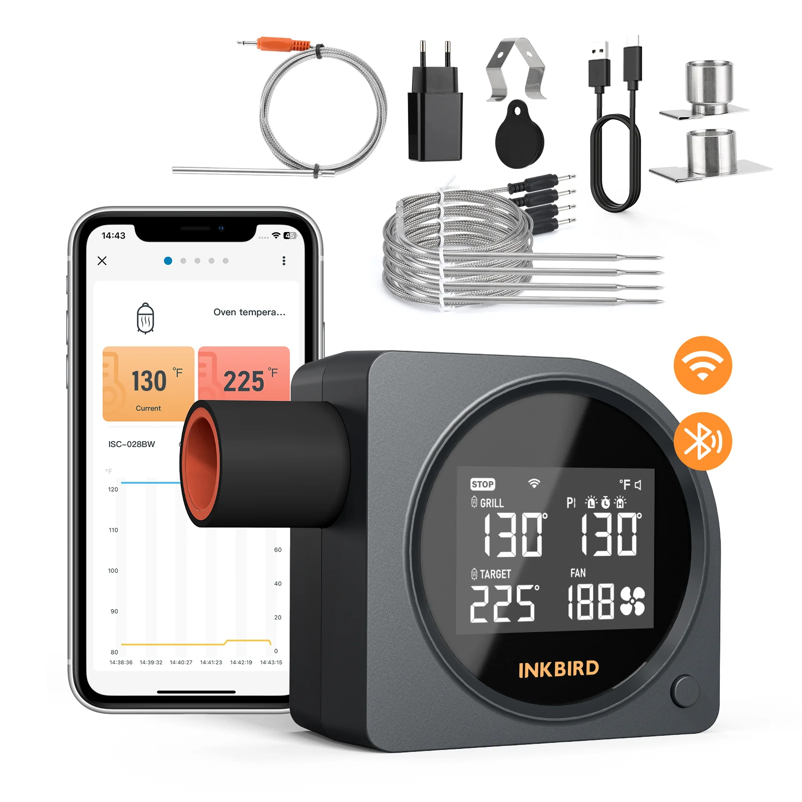 Wifi & Bluetooth Smoker Controller ISC-028-BW