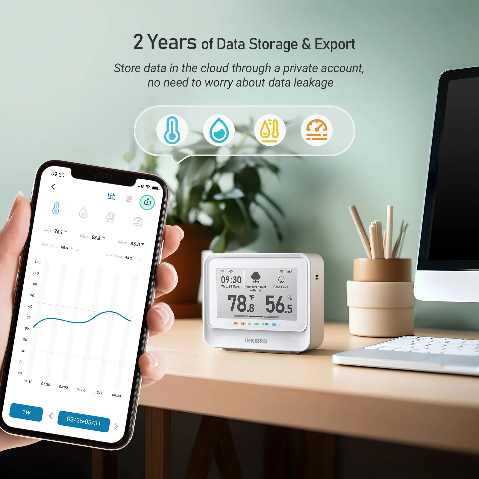 WiFi Hygrometer Thermometer IBS-TH5-WiFi - Image 9