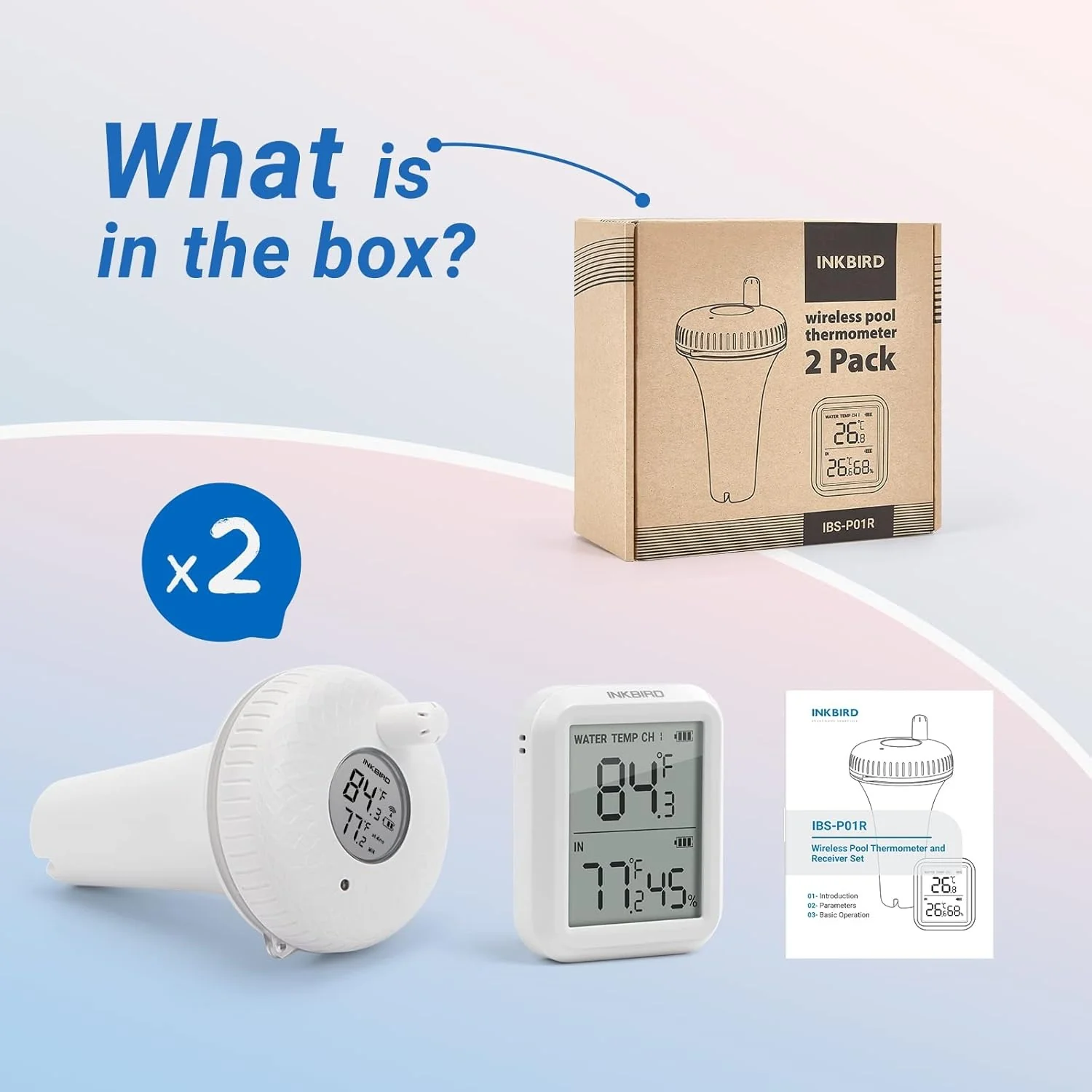 2 Wireless Pool Thermometer IBS-P01R with Wireless Receiver IBS-P01R-O Set - Image 6